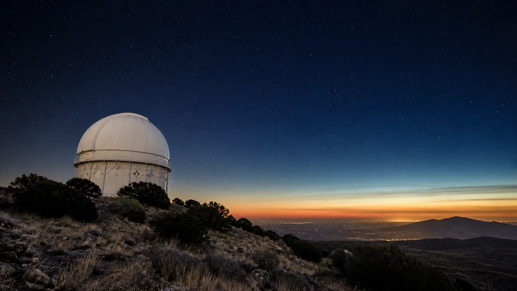 An observatory beneath the West Texas night