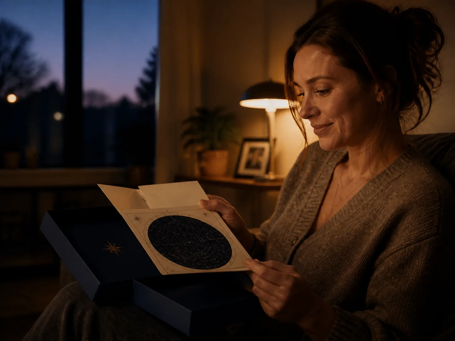A person experiencing a dark night sky